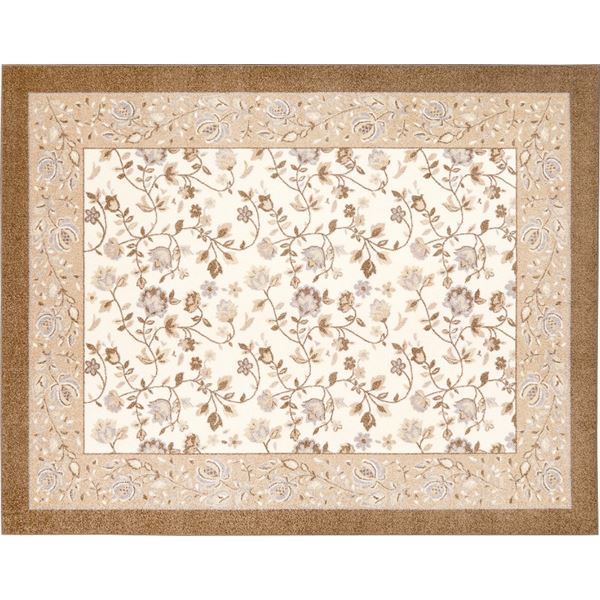 防炎 マット/絨毯 【約190×290cm ブラウン】 手洗いOK すべりにくい ホットカーペット対応 『ジュレ』 プレーベル【の通販は