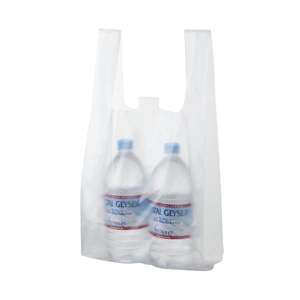 (まとめ) TANOSEE 半透明レジ袋 30号ヨコ260×タテ480×マチ幅130mm 1セット（1000枚：100枚×10パの通販は