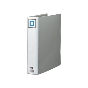 (まとめ) TANOSEE 両開きパイプ式ファイルV A4タテ 500枚収容 背幅65mm シルバー 1冊  【×30セット】 の通販は