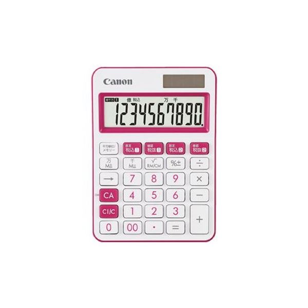 （まとめ）キヤノン ミニ卓上電卓 LS-105WUC-PK【×3セット】 送料無料！の通販は 5,380円