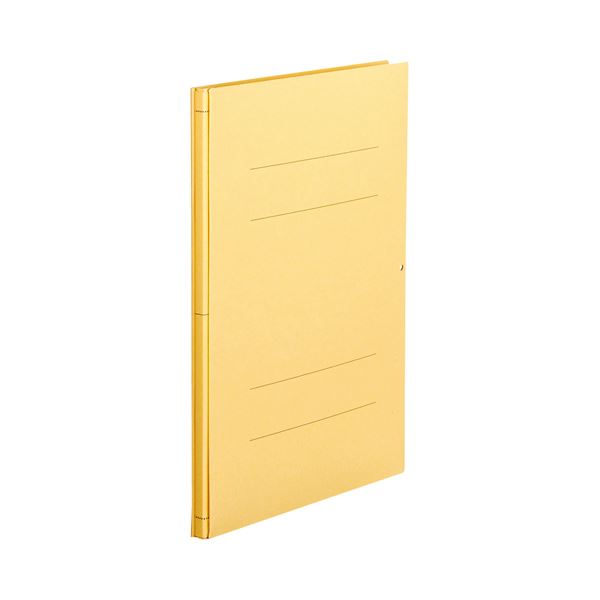 (まとめ) TANOSEE 背幅伸縮フラットファイル A4タテ 1000枚収容 背幅13〜113mm 黄 1セット（10冊）  の通販は 9,883円