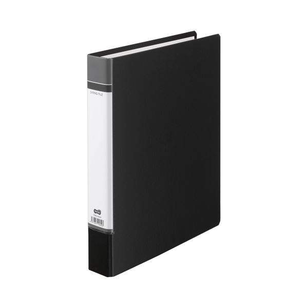 (まとめ) TANOSEE Dリングファイル（貼り表紙） A4タテ 2穴 320枚収容 背幅50mm 黒 1冊  【×30セットの通販は