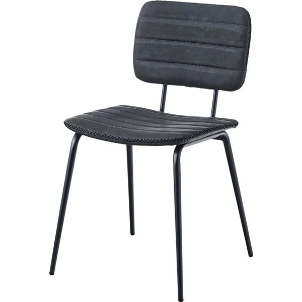 パーソナルチェア リビングチェア 幅45.5cm ブラック 2脚セット ソフトレザー スチール リビング ダイニング インテリアの通販は 17,108円