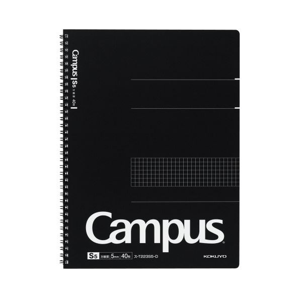 （まとめ）コクヨ キャンパス ツインリングノートA4 5mm方眼罫（カットオフ）40枚 ス-T223S5-D 1セット（5冊）【の通販は 5,818円