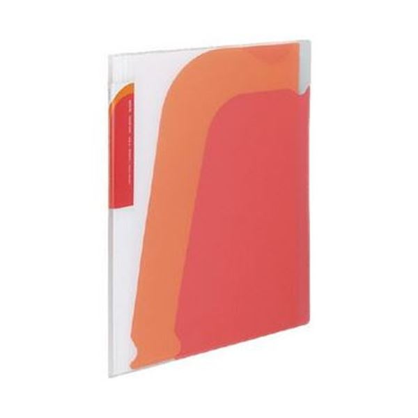 （まとめ）コクヨ ポケットブック（ノビータ）チャックポケット付き A4タテ 約90枚収容 背幅10〜25mm 赤 ラ-N205Rの通販は 13,850円