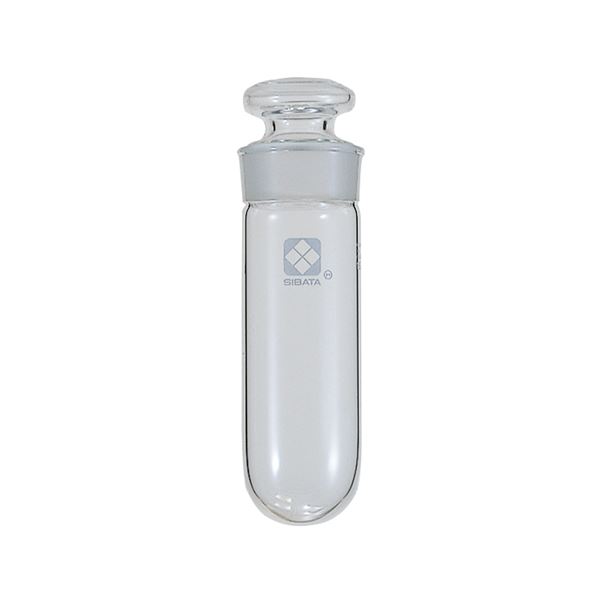 共通摺合共栓遠心沈殿管 丸底形 平栓付 目盛なし 50mL 【010280-29502】 送料無料!