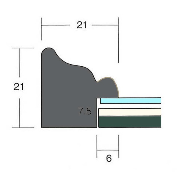 【軽量水彩額】色あせを防ぐUVカットアクリル・マット付き 水彩額F4号 ブラック 送料無料！の通販は