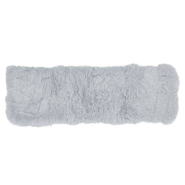 ニュージーランド産 天然ムートン ソファーマット 【約38×120cm グレー】 長方形 羊毛皮100％ 『M-511-F』 〔の通販は 8,760円