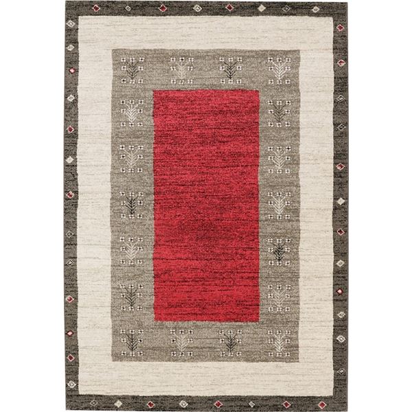 防炎 ラグマット/絨毯 【約240×240cm レッド】 ホットカーペット対応 ウィルトン 『ヴォルテ』 プレーベル 2546/の通販は