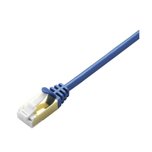 (まとめ) エレコムツメ折れ防止スリムLANケーブル(Cat7対応) ブルーメタリック 2.0m LD-TWSST/BM20 1の通販は