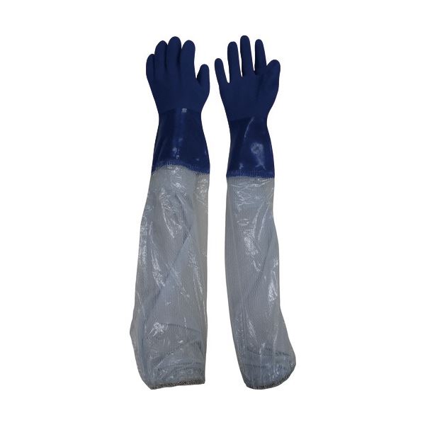 (まとめ) 東和コーポレーション ビニスター 腕カバー付 耐油 M ブルー 657-M 1双 【×3セット】 送料無料！ 7,138円