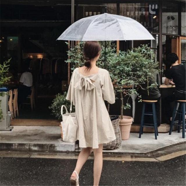 ワンピース ミニ丈 レディース ファッション シック 人形 スカート 夏 学生 19 韓国 ゆったり 綿 麻 バックリボンの通販はau Pay マーケット Luxury ラグジュアリー