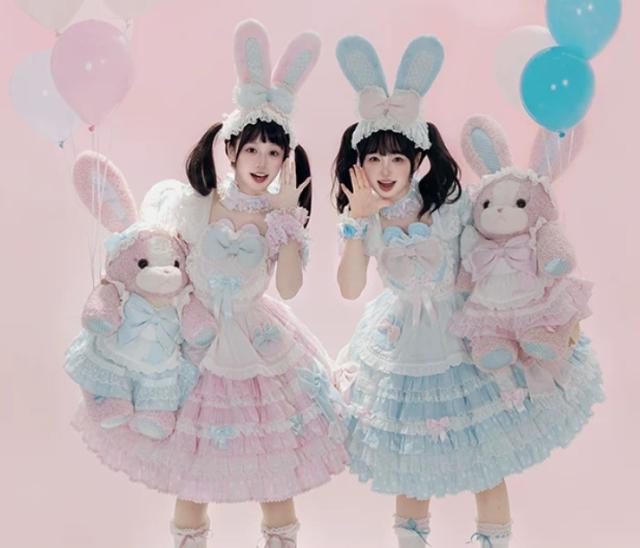 甘ロリ ワンピース のみ 2色 エプロン風 スイーツショップ フリル ショート丈 膝上 半袖 ケーキ風 スウィート ラブリー 可愛い 春夏秋コーデ 撮影 舞台 撮影用 イベント_3