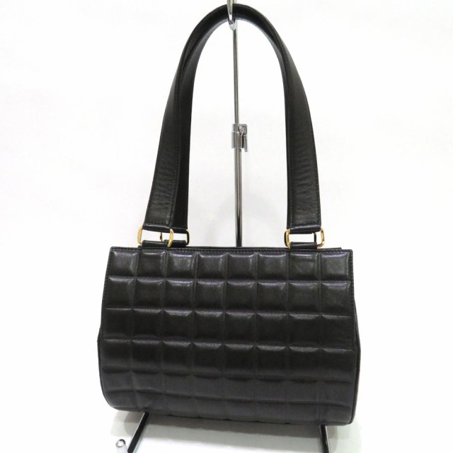 中古 シャネル チョコバー ハンドバッグ ABランク 筒型 ブラック 黒 CHANEL レディース【西神店】の通販は