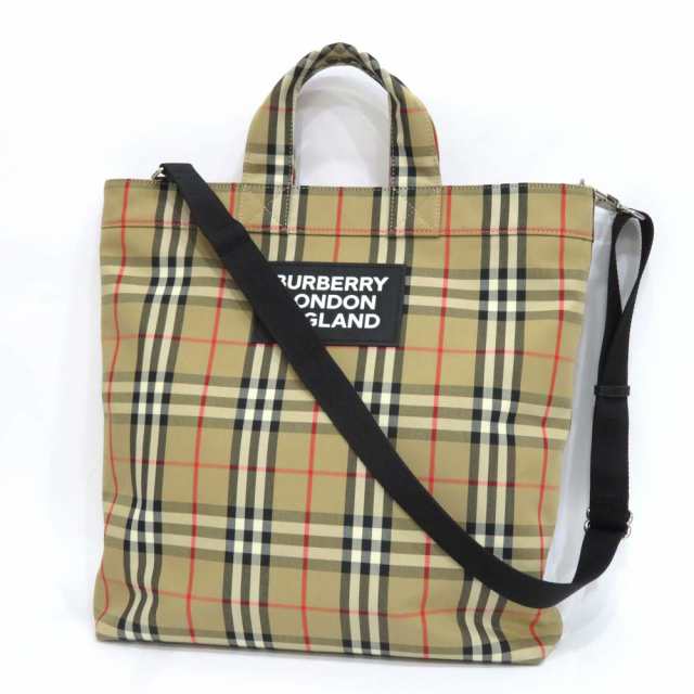 中古 バーバリー 2WAY トートバッグ Aランク チェック柄 BURBERRY