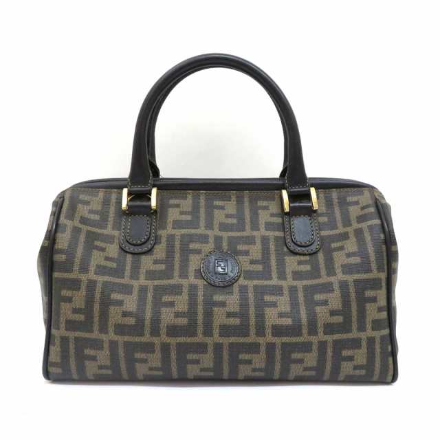 中古 フェンディ ミニボストンバッグ ズッカ柄 ハンド ビンテージ FF柄 Bランク ブラウン PVC FENDI あす楽【名谷店】の通販は
