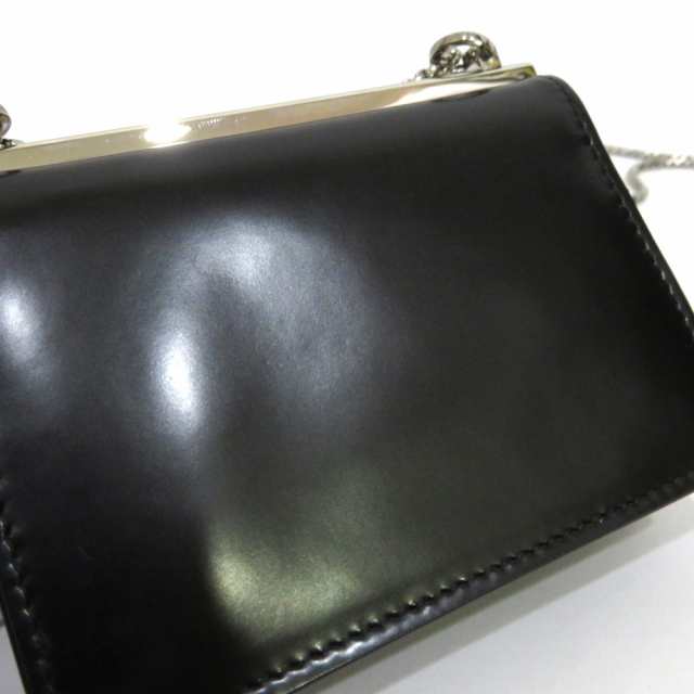 中古 美品 プラダ チェーン カードケース Aランク ミニウォレット 1MR023 トライアングルロゴ ブラック 黒  PRADA【送料無料】【名谷店】｜au PAY マーケット