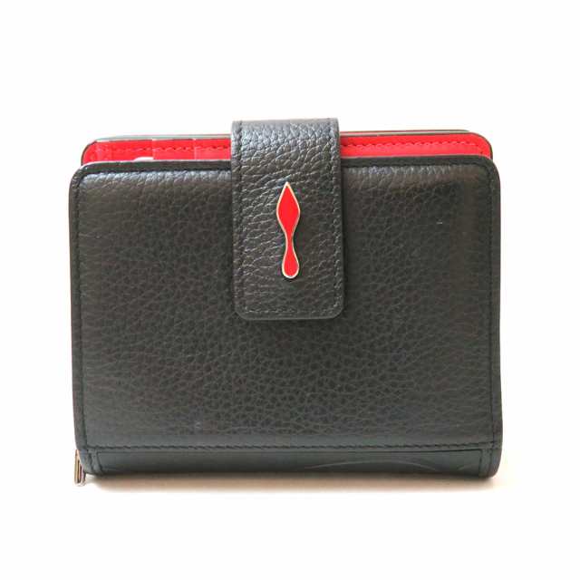 中古 ルブダン パロマ ミニウォレット 二つ折り財布 レザー Aランク ブラック レッド シルバー金具 Christian Louboutin【三田店】の通販は