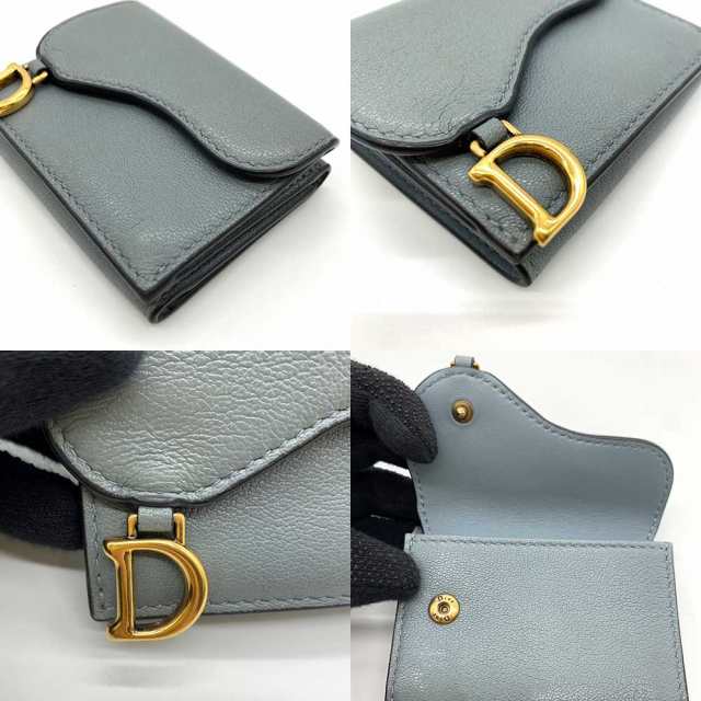 DIOR SADDLE コンパクトウォレット グレー