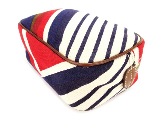 ミュウミュウ ポーチ 化粧ポーチ ストライプ 中古の通販は