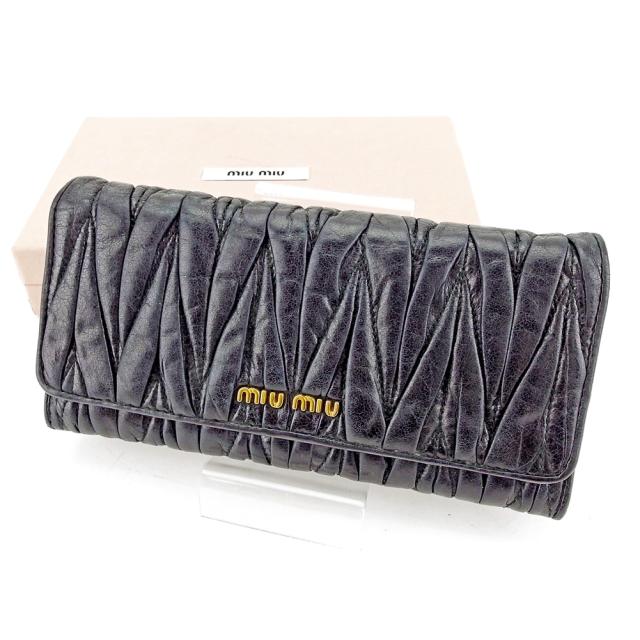 ミュウミュウ 長財布 ファスナー付き 財布 マテラッセ 中古の通販は 25,919円