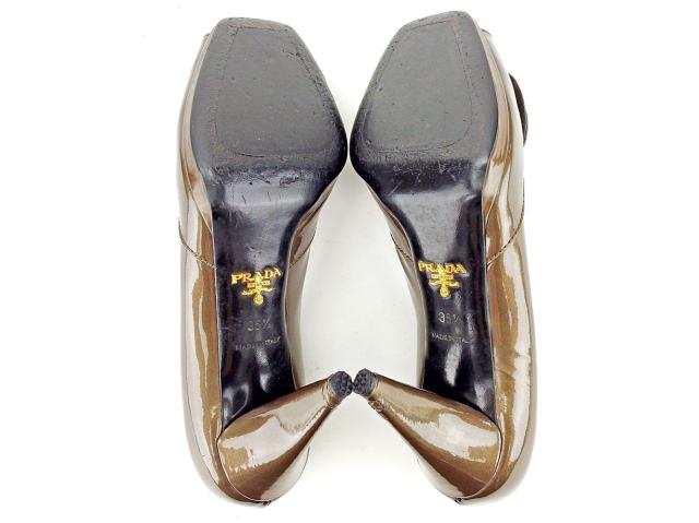 PRADA プラダ ブラック ゴールド オープントゥヒール サンダル ヒール PRADA プラダ ブラック ゴールド オープントゥヒール サンダル