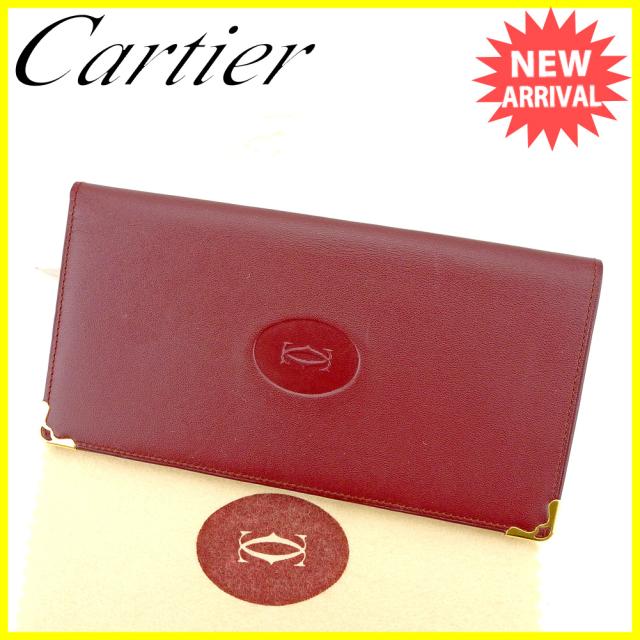 カルティエ Cartier 長札入れ 二つ折り 財布 小物 札入れ 長財布 メンズ可 マストライン 中古 T4122の通販はau Pay マーケット ブランドデポtokyo