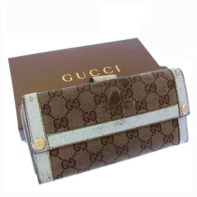 グッチ Gucci 長財布 財布 小物 サイフ Wホック 二つ折り レディース ｇｇキャンバス 中古 Tの通販はau Pay マーケット ブランドデポ