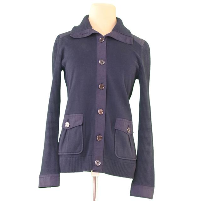 バーバリーズ ネイビー コットン100% カーディガン バーバリーズ ネイビー コットン100% カーディガン