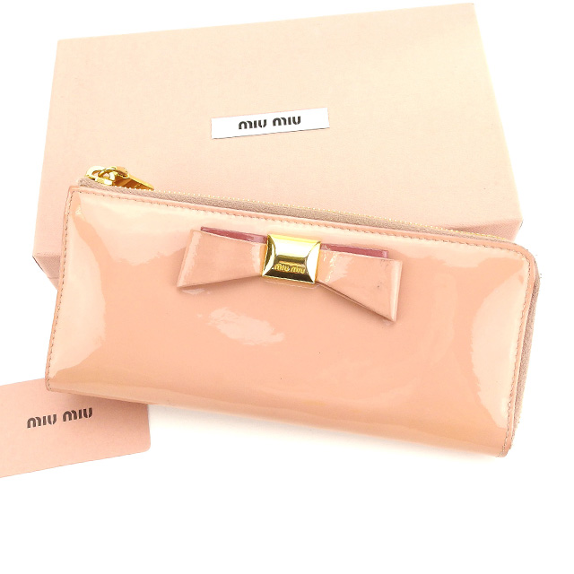 MIU MIU長財布L字ファスナー