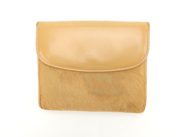 グッチ Wホック財布 ハラコ 中古の通販は