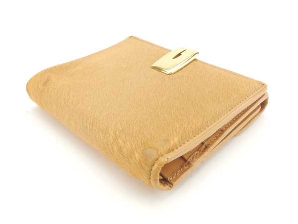 グッチ Wホック財布 ハラコ 中古の通販は