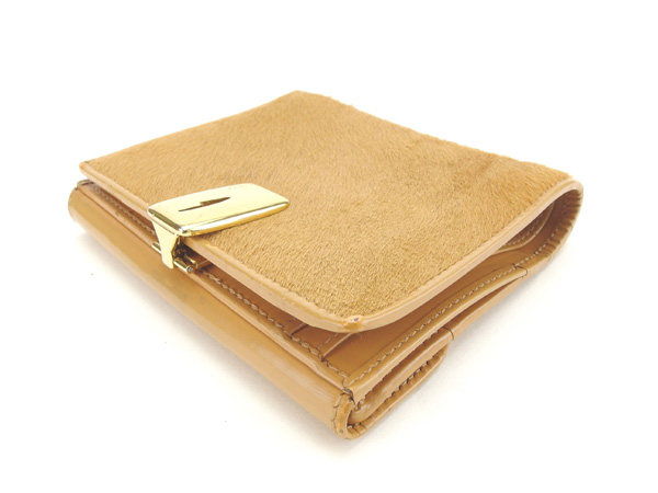 グッチ Wホック財布 ハラコ 中古の通販は