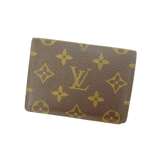 ルイヴィトン 定期入れ ケース パスケース ポルト2カルトヴェルティカル モノグラム ブラウン PVC×レザ-M60533 Louis Vuitton レディース 1点物 人気 良品 秋 オシャレ 大人 T14477@ 中古の通販は 17,594円