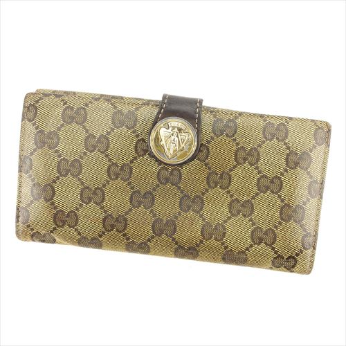 グッチ 長財布 財布 Wホック クレストディティール クリスタルGG 中古の通販は 12,851円