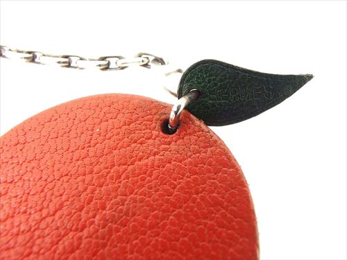 エルメス キーホルダー キーリング オレンジモチーフ 中古の通販