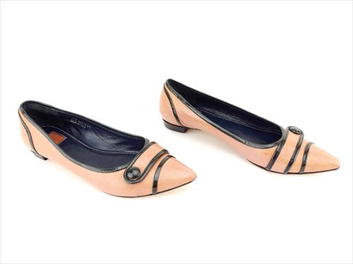 コーチ パンプス 靴 シューズ #6 ブラック ピンク レザーCOACH レディース 良品 オシャレ T6730 中古の通販は