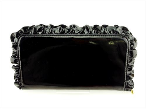 ミュウミュウ 長財布 財布 ラウンドファスナー リボン フリル