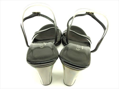 グッチ サンダル シューズ 靴 ♯35C チャンキーヒール クリア