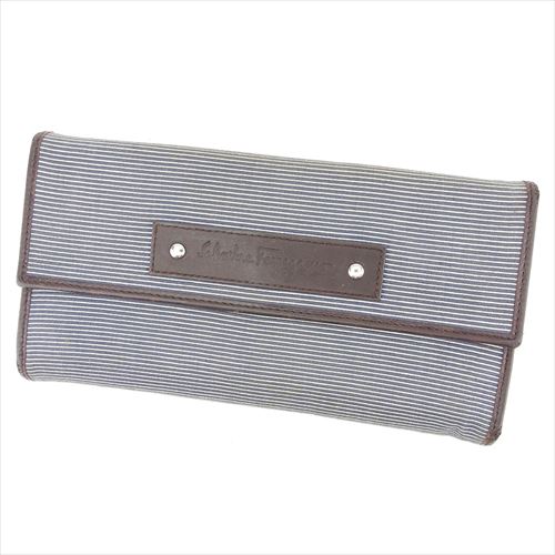 サルヴァトーレ フェラガモ 三つ折り 財布 長財布 ボーダー柄 中古の通販は 22,637円