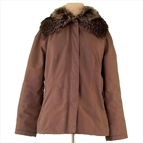 マックスマーラ コート キルティング ♯USA4サイズ 衿ファー付き ステンカラー 中古の通販は