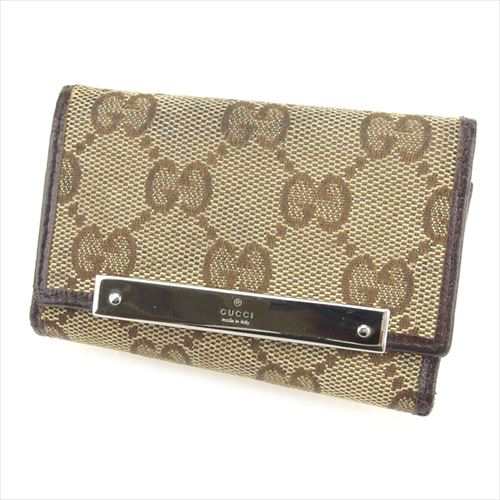 国産日本製 GUCCI GGキャンバス 6連キーケース IUjyK-m54460138834