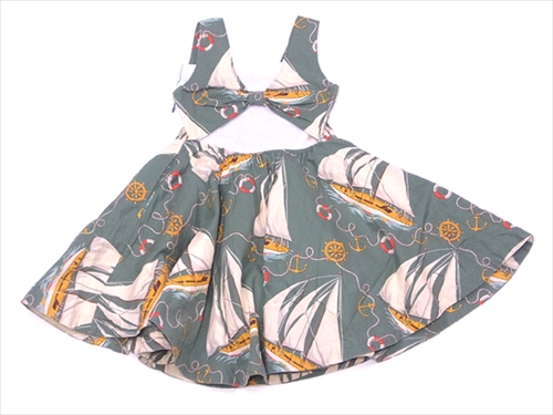 中古 ラルフローレン Ralph Lauren ワンピース ノースリ フレアー ガールズ レディース キッズ6サイズ マリン柄 グリーン ベージュの通販はau Pay マーケット ブランドデポ