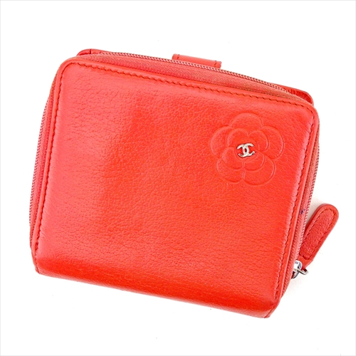 シャネル 二つ折り 財布 ラウンドファスナー オールドシャネル バタフライカメリア 中古の通販は