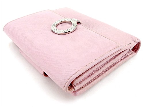 ラスト1点】 ブルガリ Wホック 財布 二つ折り ブルガリブルガリ ピンク 