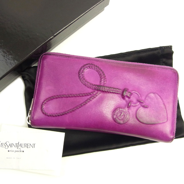 サンローラン 長財布 ラウンドファスナー 財布 型押し 中古の通販は 14,012円