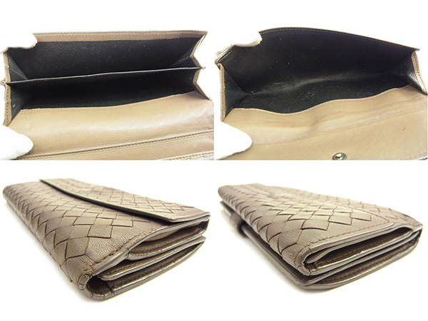 未使用級‼️ BOTTEGA VENETA 長財布　Wホック イントレチャート ボッテガ ヴェネタ 長財布 Wホック 財布 イントレチャート 中古