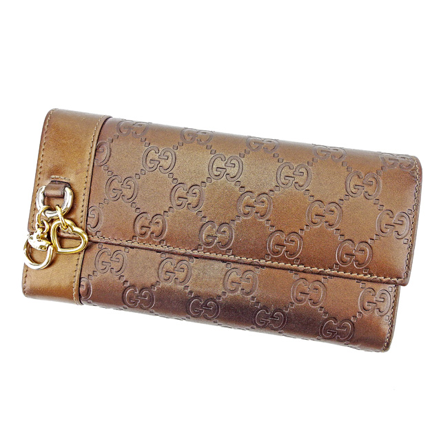 グッチ ｇｕｃｃｉ 長財布 財布 小物 サイフ 二つ折り 財布 小物 メンズ可 グッチシマ ハートビット 中古 T2857の通販はau Pay マーケット ブランドデポtokyo