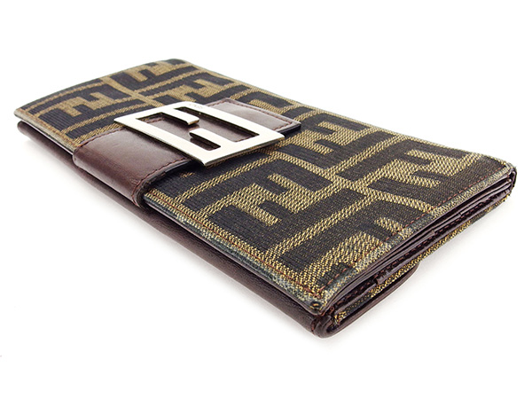 ◆未使用保管品 FENDI フェンディ Wホック長財布 FFプレート ズッカ柄 FENDI|Wホック長財布 FFプレート ズッカ|HARDOFFオフモール