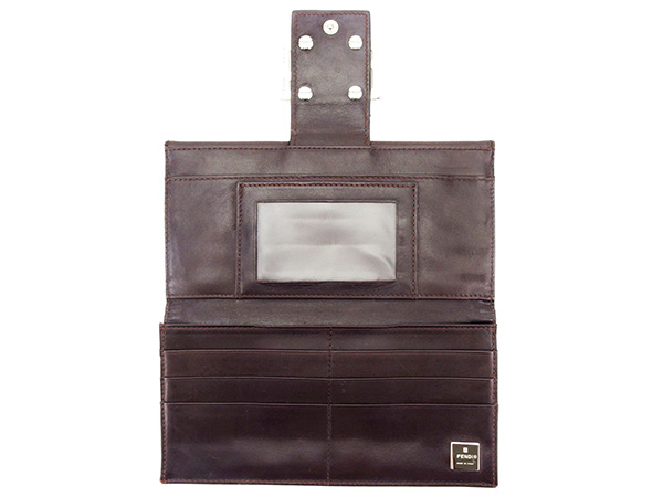 ◆未使用保管品 FENDI フェンディ Wホック長財布 FFプレート ズッカ柄 FENDI フェンディ/ペカン柄Wホック長財布/3511-30806-068